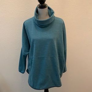 The North Face TNF pullover sweatshirt medium large blue turtleneck shirt top